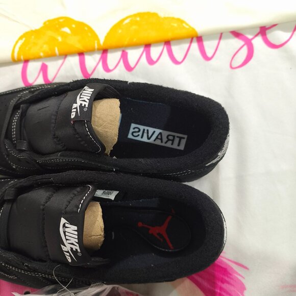 TS X Air Jordan 1 Low Black Sneakers - Picture 6 of 9